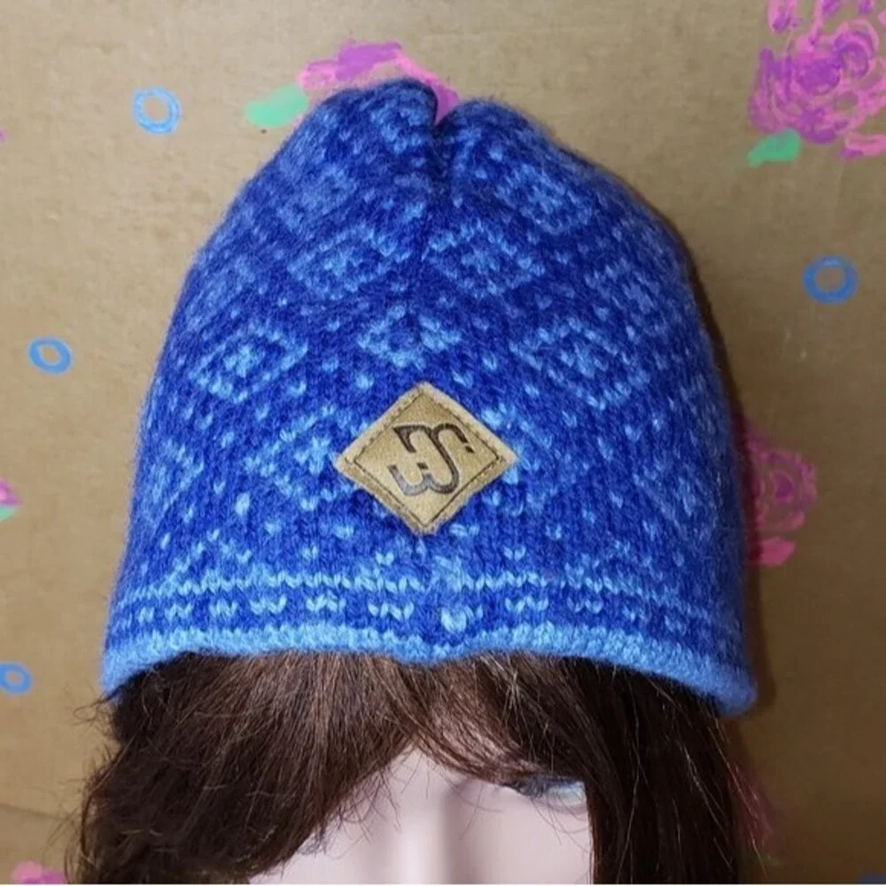 MERKLEY HEADGEAR 100% VIRGIN WOOL BLUE WINTER HAT